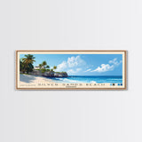 Silver Sands Beach, Barbados Panoramic Print, Vacation Gift, Barbados Wall Art, Beach Painting, Beach Decor, Large Wall Art, Wood Frame Art