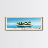 Sucre Islet (Johnny Cay), Colombia Panoramic Beach Print, Vacation Gift, Colombia Wall Art, Framed Canvas Print, Framed Beach Painting