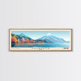 Sunayama, Japan Panoramic Beach Print, Vacation Gift, Japan Wall Art, Framed Canvas Print, Framed Beach Painting