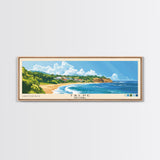 Talpe, Sri Lanka Panoramic Print, Vacation Gift, Sri Lanka Wall Art, Beach Painting, Beach Decor, Large Wall Art, Wood Frame Art