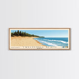 Twelvemile Beach, Michigan Panoramic Print, Vacation Gift, Michigan Wall Art, Beach Painting, Beach Decor, Large Wall Art, Wood Frame Art