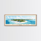 Veligandu Island, Maldives Panoramic Beach Print, Vacation Gift, Maldives Wall Art, Beach Painting, Beach Decor, Beach Painting