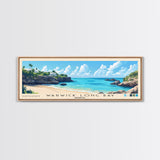 Warwick Long Bay, Bermuda Panoramic Print, Vacation Gift, Bermuda Wall Art, Beach Painting, Beach Decor, Large Wall Art, Wood Frame Art