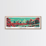 Charlotte North Carolina Panoramic Travel Poster Canvas Print