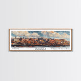 Quincy Massachusetts Panoramic Print, Creative Framed Canvas Print, City Travel Poster, Wall Art, Home Decor, Unique Gift