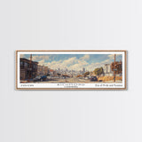 Richmond California Panoramic Print, Stylish Framed Canvas Print, City Travel Poster, Home Decoration, Living Room Wall Art