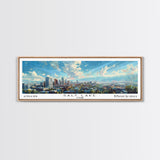 Salt Lake Utah Panoramic Print, Stylish Framed Canvas Print, City Travel Poster, Home Decoration, Office Wall Art