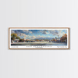 San Bernardino California Panoramic Print, Elegant Framed Canvas Print, City Travel Poster, Home Decoration, Wall Art