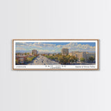 San Jose California Panoramic Print, Artistic Framed Canvas Print, City Travel Poster, Home Decoration, Office Wall Art