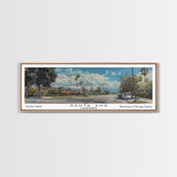 Santa Ana California Panoramic Print, Elegant Framed Canvas Print, Travel Poster Art, Home Decor, Living Room Wall Art