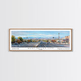 West Valley City Utah Panoramic Painting, Framed Canvas Print, Retro Style Travel Poster, Artistic Wall Art, Unique Office Decor, Living Room Gift