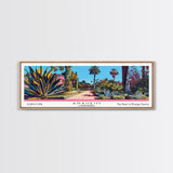 Anaheim California Panoramic Painting, Mid Century Modern Framed Canvas Print, Retro Pop Art Travel Poster, Home Decor, City Art