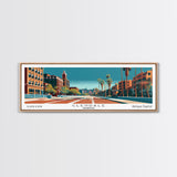 Glendale Arizona Panoramic Painting, Mid Century Modern Framed Canvas Print, City Art, Retro Pop Art Travel Poster, Living Room Decor, City Wall Art, Home Office Decor