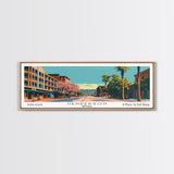 Henderson Nevada Panoramic Painting, Mid Century Modern Framed Canvas Print, City Art, Retro Pop Art Travel Poster, Living Room Decor, Home Office Art, Cityscape