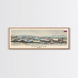 Angarsk Russia Panoramic Travel Poster, Framed Canvas Print or Metal Wall Art, Travel Art, Home Decor, Panoramic Painting, Midcentury Art