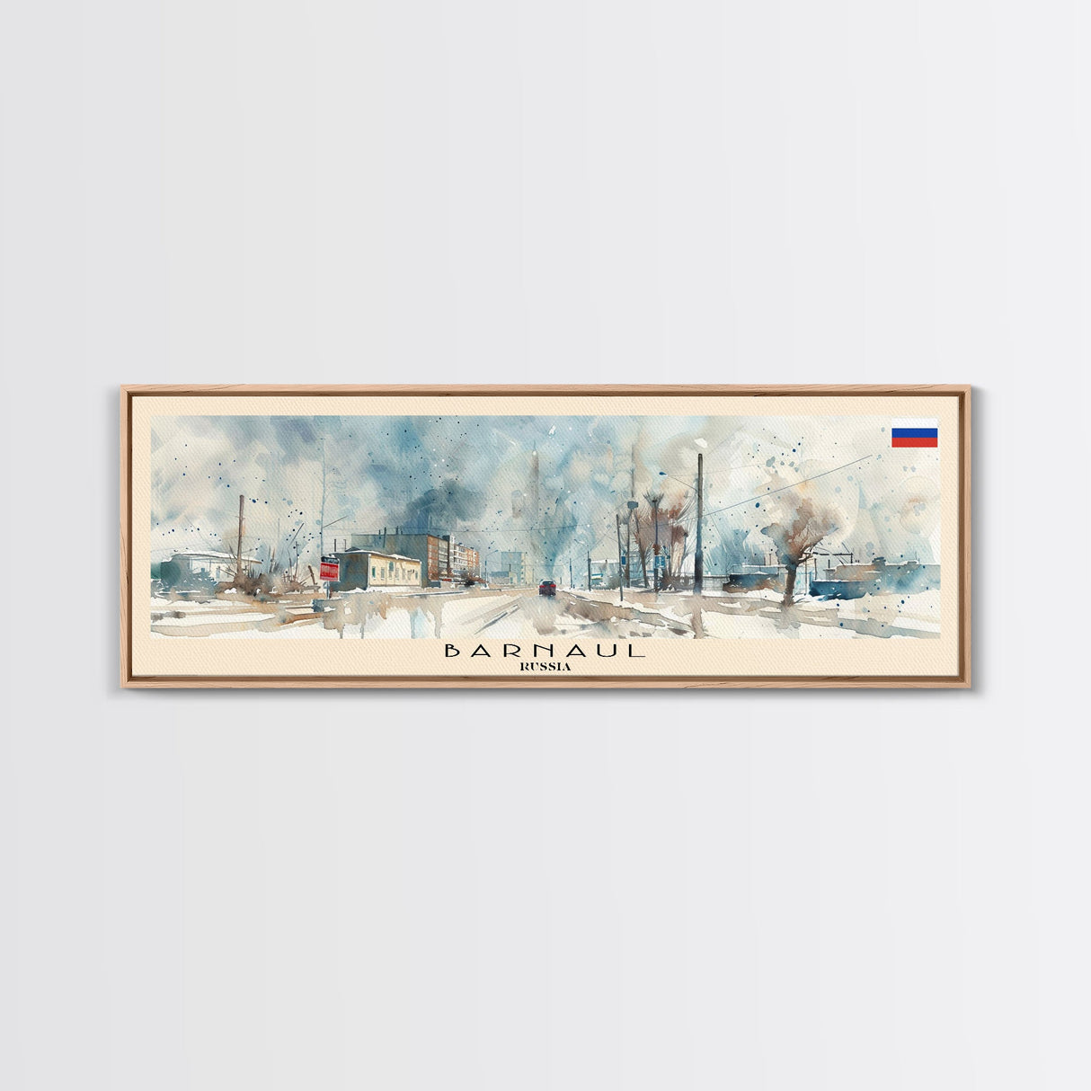 Barnaul Russia Wall Art, Panoramic Travel Poster, Panoramic Framed Canvas Print, City Wall Art, Wall Hanging Home Decor, Travel Art