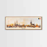 Genk Belgium Travel Print Wall Art, Panoramic City Art, Travel Art, Wall Decor, Vacation Gift, Framed Canvas Print Or Metal Art