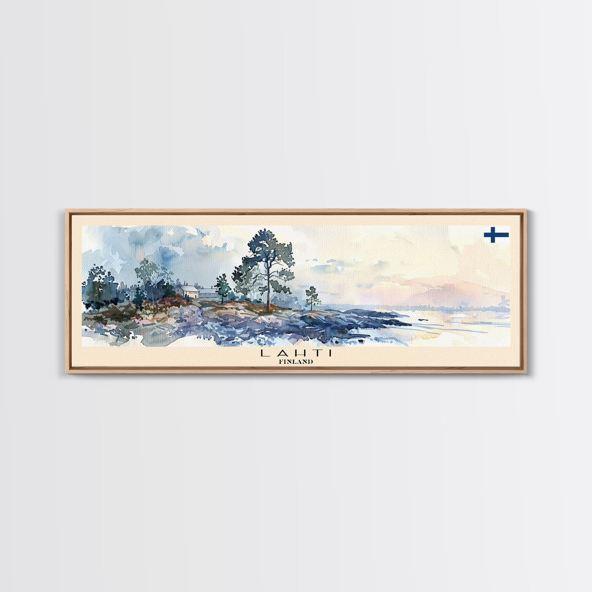 Lahti Finland Travel Art, City Art, Framed Canvas Print or Metal Wall Art, Europe Travel Poster, Panoramic Wall Art, Extra Wide Wall Art