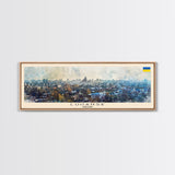 Luhansk Ukraine Wall Art, Panoramic Travel Poster, Panoramic Framed Canvas Print, City Wall Art, Wall Hanging Home Decor, Travel Art