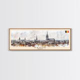 Namur Belgium Wall Art, Panoramic Travel Poster, Panoramic Framed Canvas Print, City Wall Art, Wall Hanging Home Decor, Travel Art