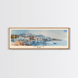 Nikaia Greece Wall Art, Panoramic Travel Poster, Panoramic Framed Canvas Print, City Wall Art, Wall Hanging Home Decor, Travel Art