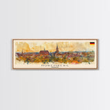 Nuremberg Germany Travel Art, City Art, Framed Canvas Print or Metal Wall Art, Europe Travel Poster, Panoramic Wall Art, Extra Wide Wall Art