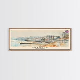 Swansea United Kingdom Wall Art, Panoramic Travel Poster, Panoramic Framed Canvas Print, City Wall Art, Wall Hanging Home Decor, Travel Art