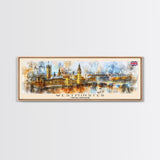 Westminster United Kingdom Wall Art, Panoramic Travel Poster, Panoramic Framed Canvas Print, City Wall Art, Wall Hanging Home Decor, Travel Art