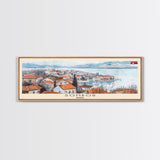 Sombor Serbia Travel Print Wall Art, Panoramic City Art, Travel Art, Wall Decor, Vacation Gift, Framed Canvas Print Or Metal Art