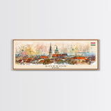 Sopron Hungary Travel Art, City Art, Framed Canvas Print or Metal Wall Art, Europe Travel Poster, Panoramic Wall Art, Extra Wide Wall Art