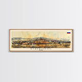 Stavropol Russia Panoramic Travel Poster, Framed Canvas Print or Metal Wall Art, Travel Art, Home Decor, Panoramic Painting, Midcentury Art