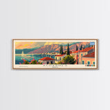 Acharnes Greece Travel Print Wall Art, Panoramic City Art, Travel Art, Wall Decor, Vacation Gift, Framed Canvas Print Or Metal Art