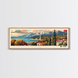 Adapazar Turkey Panoramic Travel Poster, Framed Canvas Print or Metal Wall Art, Travel Art, Home Decor, Panoramic Painting, Midcentury Art