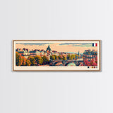 Angers France Wall Art, Panoramic Travel Poster, Panoramic Framed Canvas Print, City Wall Art, Wall Hanging Home Decor, Travel Art