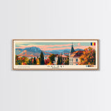 Galati Romania Travel Art, City Art, Framed Canvas Print or Metal Wall Art, Europe Travel Poster, Panoramic Wall Art, Extra Wide Wall Art