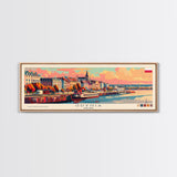 Gdynia Poland Travel Art, City Art, Framed Canvas Print or Metal Wall Art, Europe Travel Poster, Panoramic Wall Art, Extra Wide Wall Art