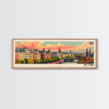 Glasgow United Kingdom Travel Art, City Art, Framed Canvas Print or Metal Wall Art, Europe Travel Poster, Panoramic Wall Art, Extra Wide Wall Art