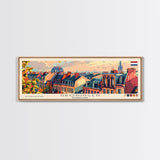 Groningen Netherlands Travel Art, City Art, Framed Canvas Print or Metal Wall Art, Europe Travel Poster, Panoramic Wall Art, Extra Wide Wall Art