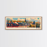 Kielce Poland Wall Art, Panoramic Travel Poster, Panoramic Framed Canvas Print, City Wall Art, Wall Hanging Home Decor, Travel Art