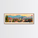 Kragujevac Serbia Travel Print Wall Art, Panoramic City Art, Travel Art, Wall Decor, Vacation Gift, Framed Canvas Print Or Metal Art