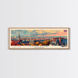 Leicester United Kingdom Travel Art, City Art, Framed Canvas Print or Metal Wall Art, Europe Travel Poster, Panoramic Wall Art, Extra Wide Wall Art