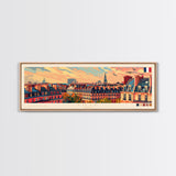 Lille France Wall Art, Panoramic Travel Poster, Panoramic Framed Canvas Print, City Wall Art, Wall Hanging Home Decor, Travel Art