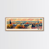 Luhansk Ukraine Wall Art, Panoramic Travel Poster, Panoramic Framed Canvas Print, City Wall Art, Wall Hanging Home Decor, Travel Art