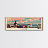 Luton United Kingdom Travel Art, City Art, Framed Canvas Print or Metal Wall Art, Europe Travel Poster, Panoramic Wall Art, Extra Wide Wall Art