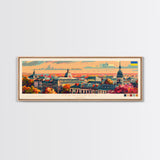 Mariupol Ukraine Wall Art, Panoramic Travel Poster, Panoramic Framed Canvas Print, City Wall Art, Wall Hanging Home Decor, Travel Art