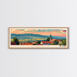 Michalovce Slovakia Travel Art, City Art, Framed Canvas Print or Metal Wall Art, Europe Travel Poster, Panoramic Wall Art, Extra Wide Wall Art