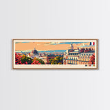 Montpellier France Wall Art, Panoramic Travel Poster, Panoramic Framed Canvas Print, City Wall Art, Wall Hanging Home Decor, Travel Art