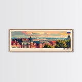 Nizhny Novgorod Panoramic Travel Poster, Framed Canvas Print or Metal Wall Art, Travel Art, Home Decor, Panoramic Painting, Midcentury Art