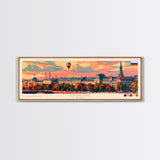 Omsk Russia Wall Art, Panoramic Travel Poster, Panoramic Framed Canvas Print, City Wall Art, Wall Hanging Home Decor, Travel Art