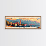 Patras Greece Travel Art, City Art, Framed Canvas Print or Metal Wall Art, Europe Travel Poster, Panoramic Wall Art, Extra Wide Wall Art